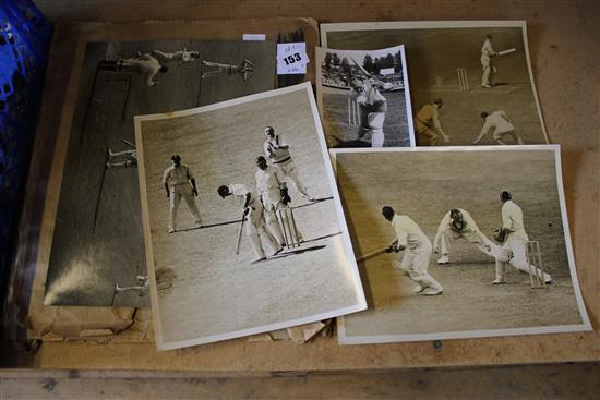 4 1930s Garland Wells & other cricketers photographs